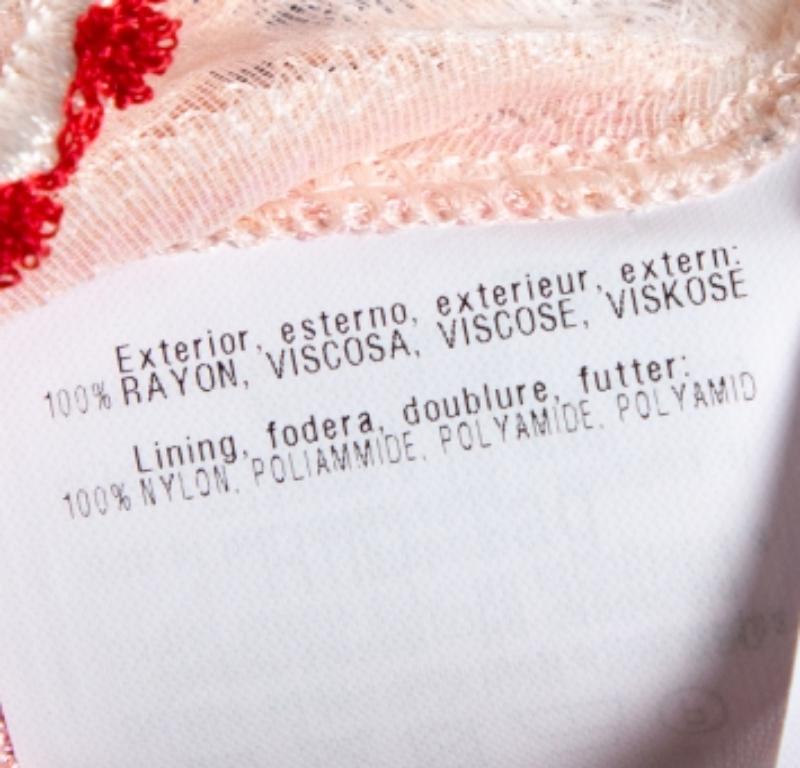 Rosa Missoni Pink Patterned Knit Skater Dress US 10 in vendita
