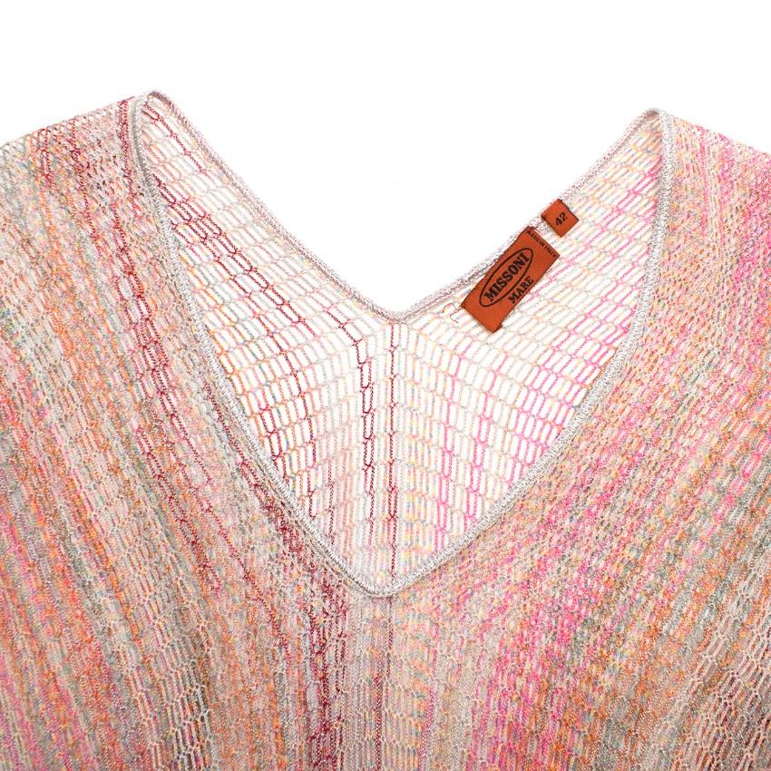 Missoni Pink Sheer Crochet Dress US 6 In Good Condition In London, GB