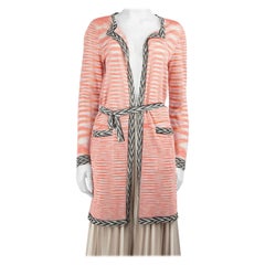 Chaqueta con cinturón Missoni rosa a rayas Talla L