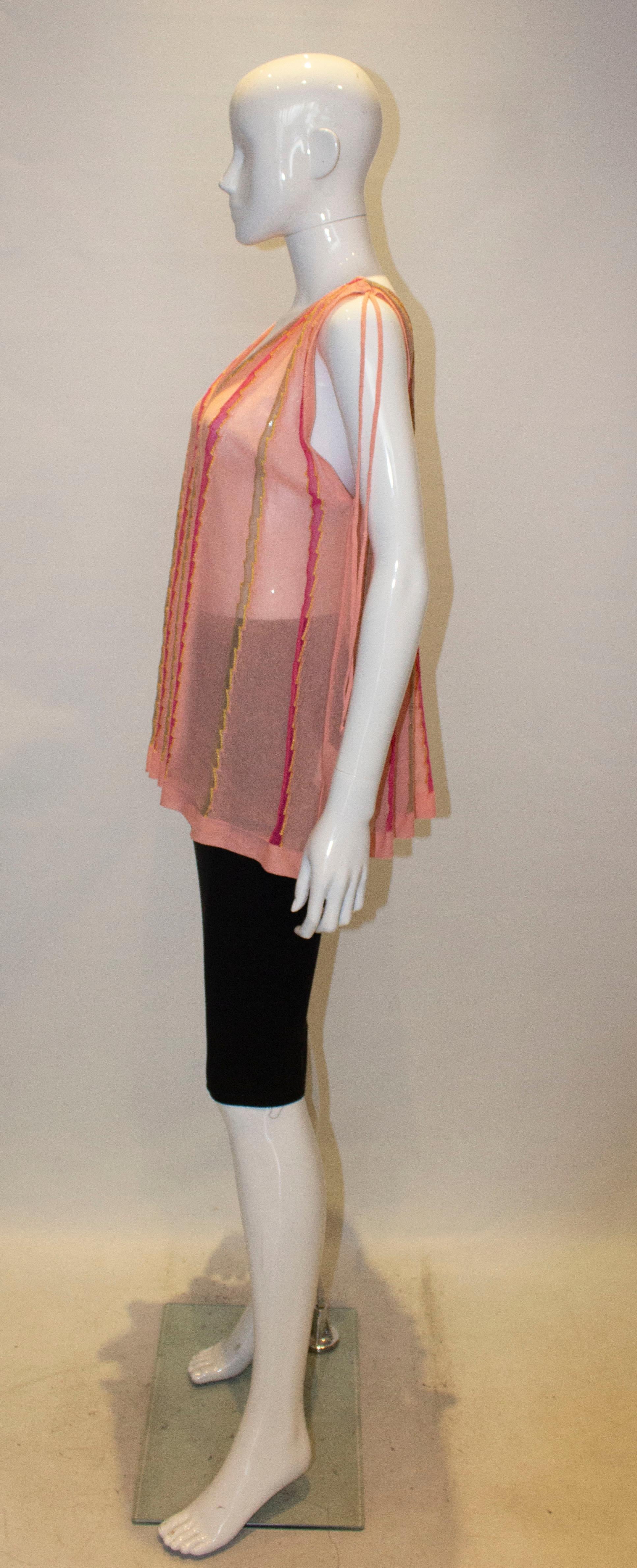 Women's Missoni Pink Summer Top For Sale