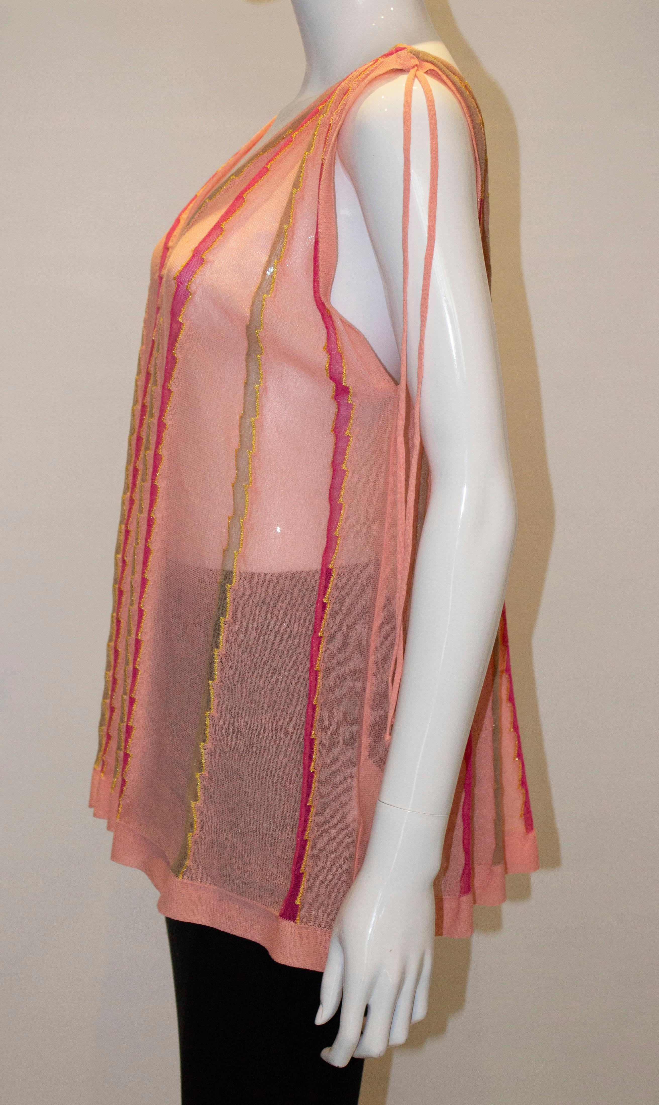 Missoni Pink Summer Top For Sale 1