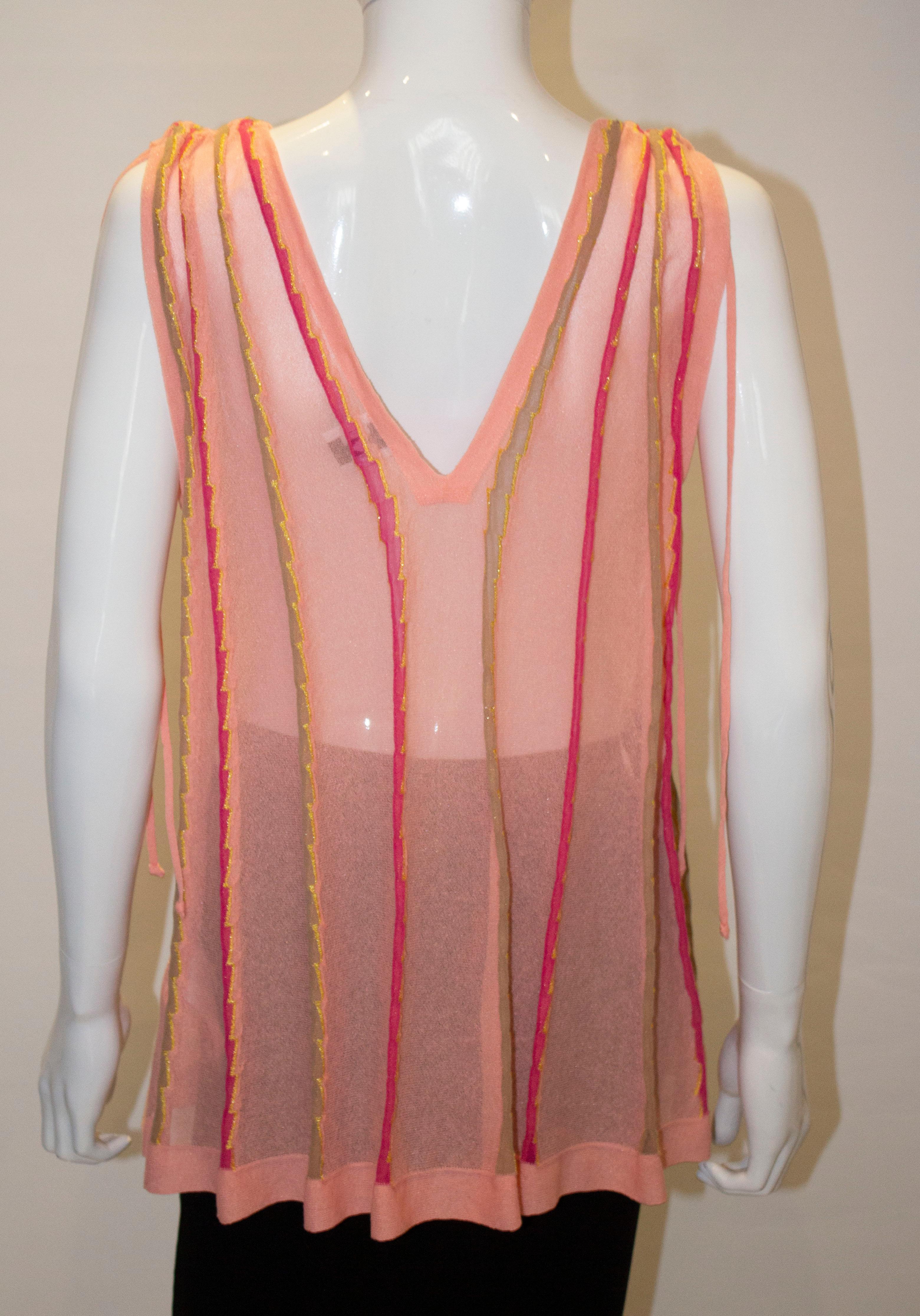 Missoni Pink Summer Top For Sale 2