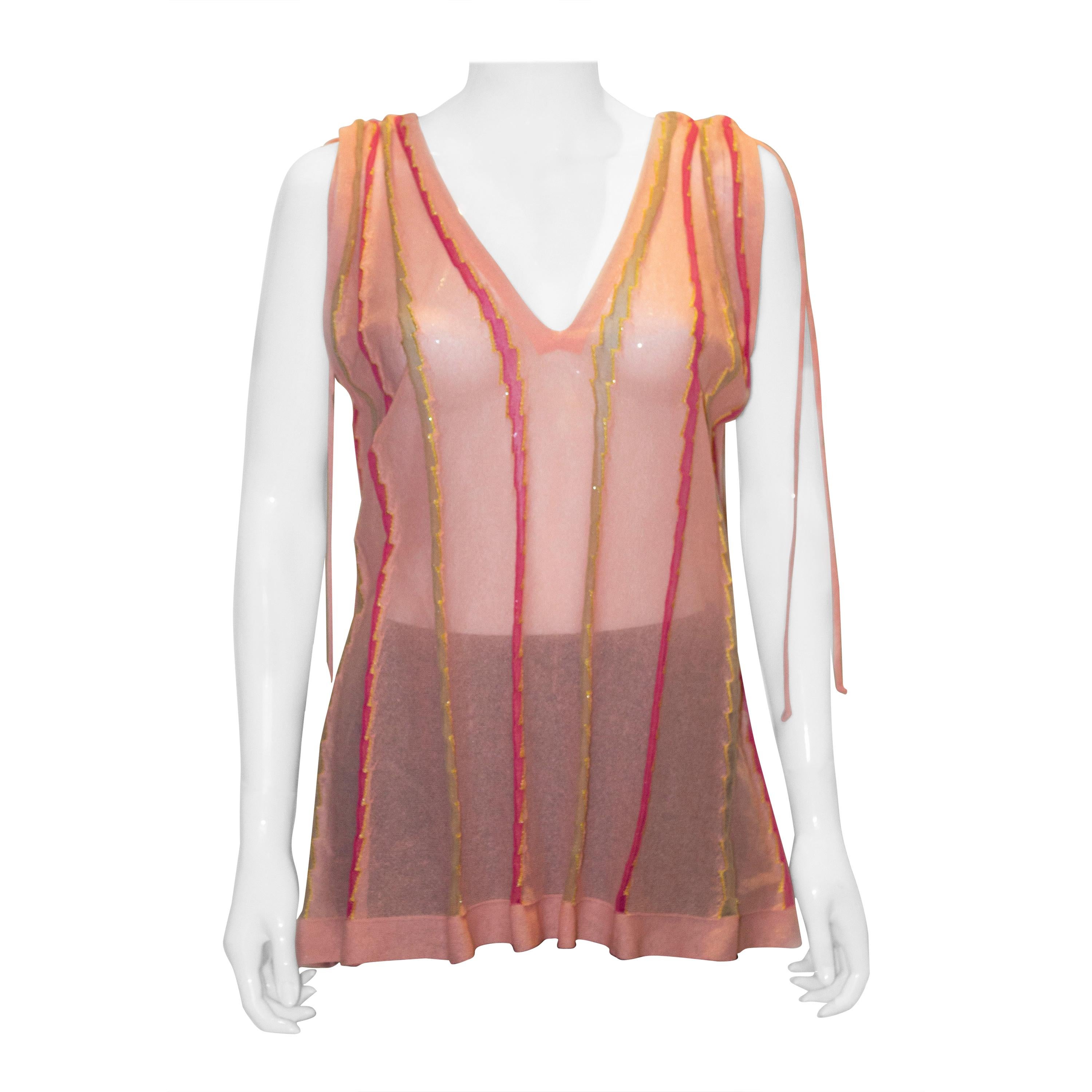 Missoni Pink Summer Top For Sale