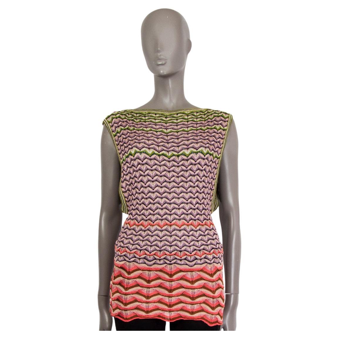 Missoni colour-block knit halterneck top - Size US 4 at 1stDibs