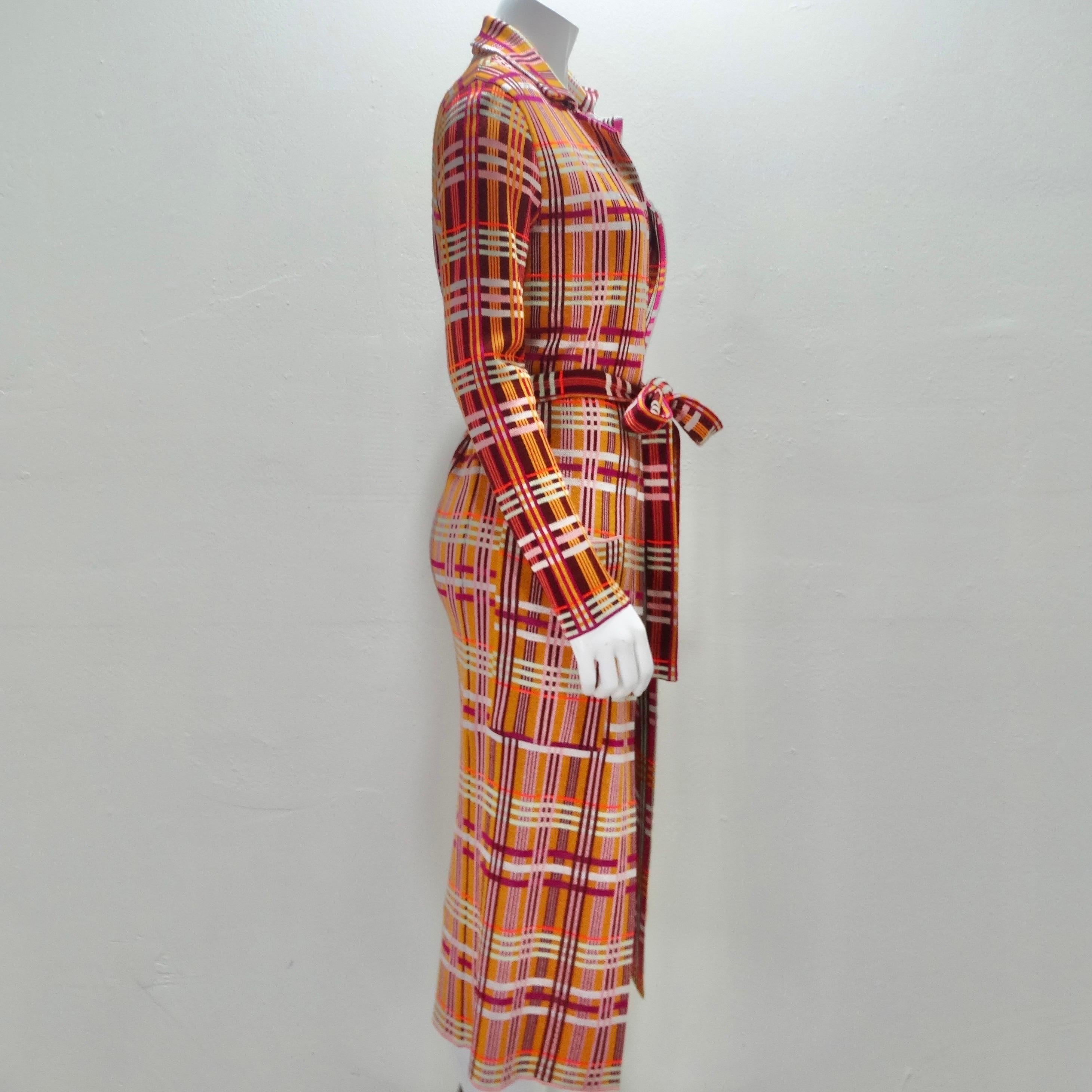 Women's or Men's Missoni Plaid Wrap Coat For Sale