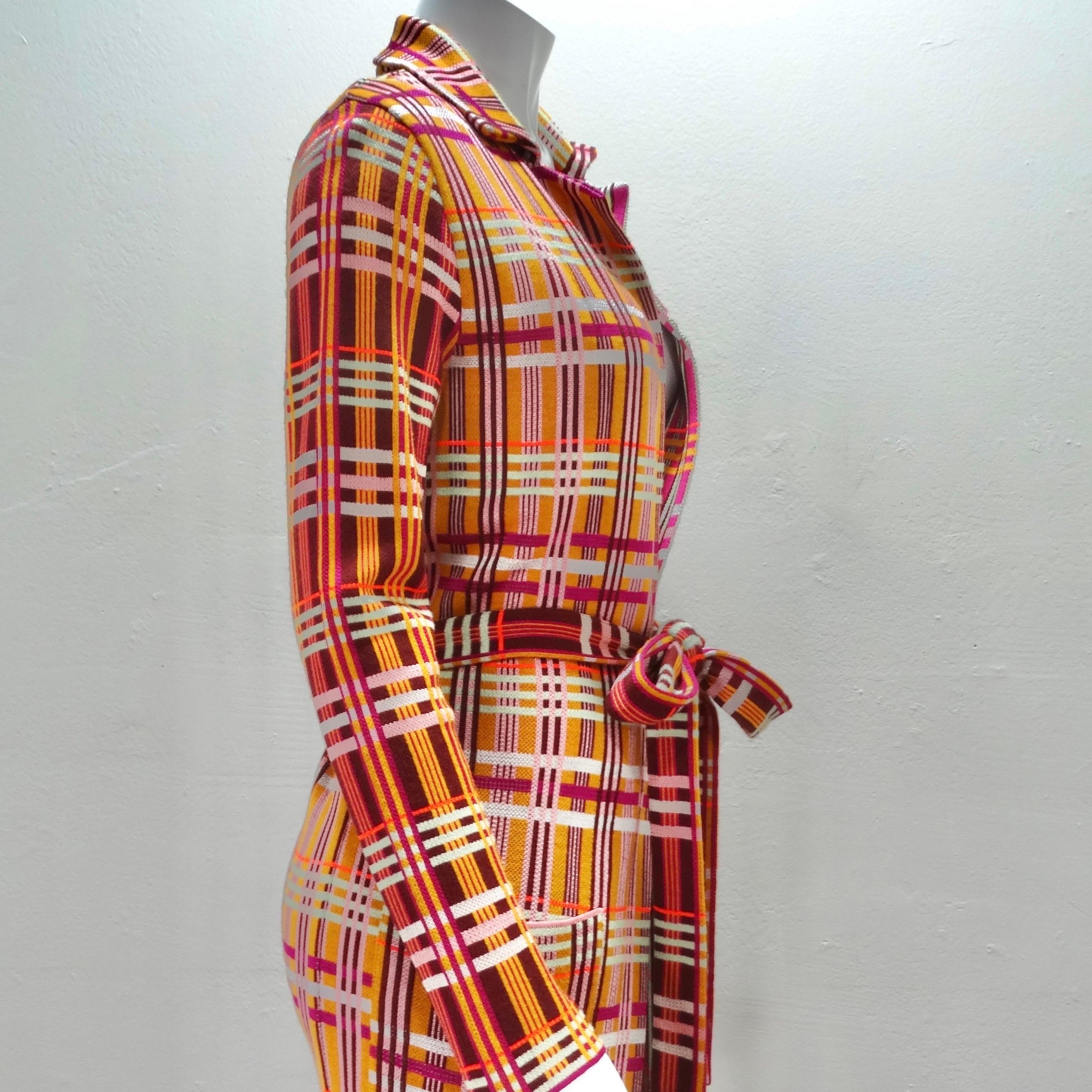 Missoni Plaid Wrap Coat For Sale 1
