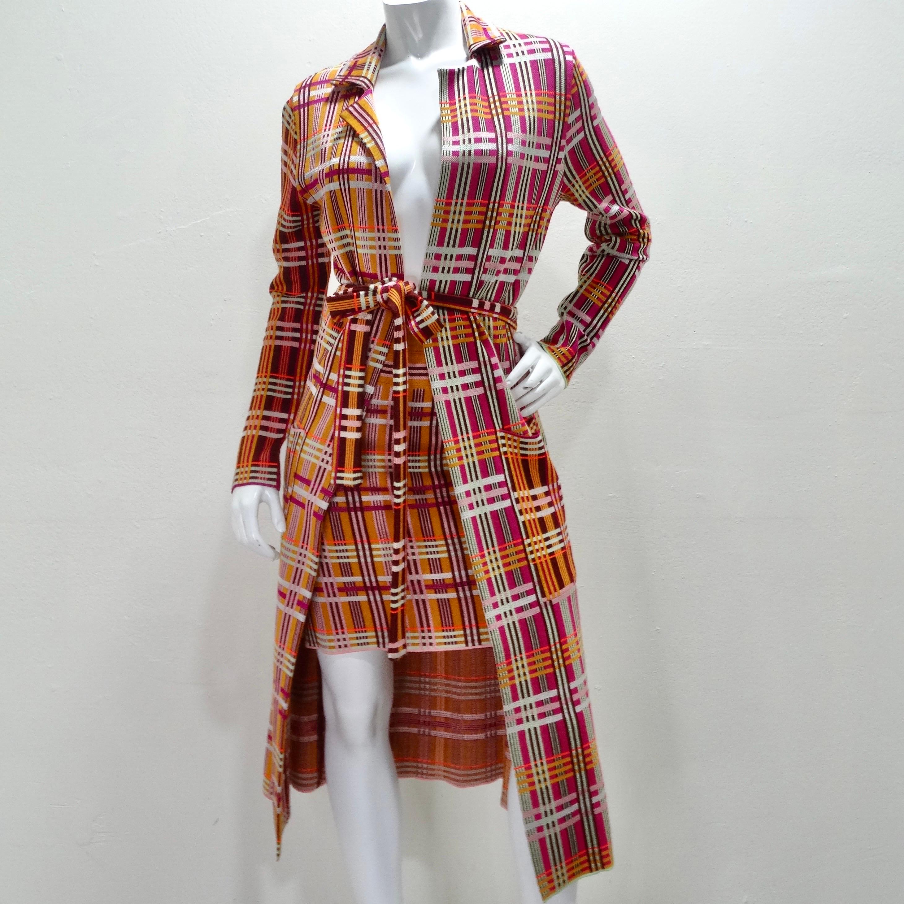 Missoni Plaid Wrap Coat For Sale 4