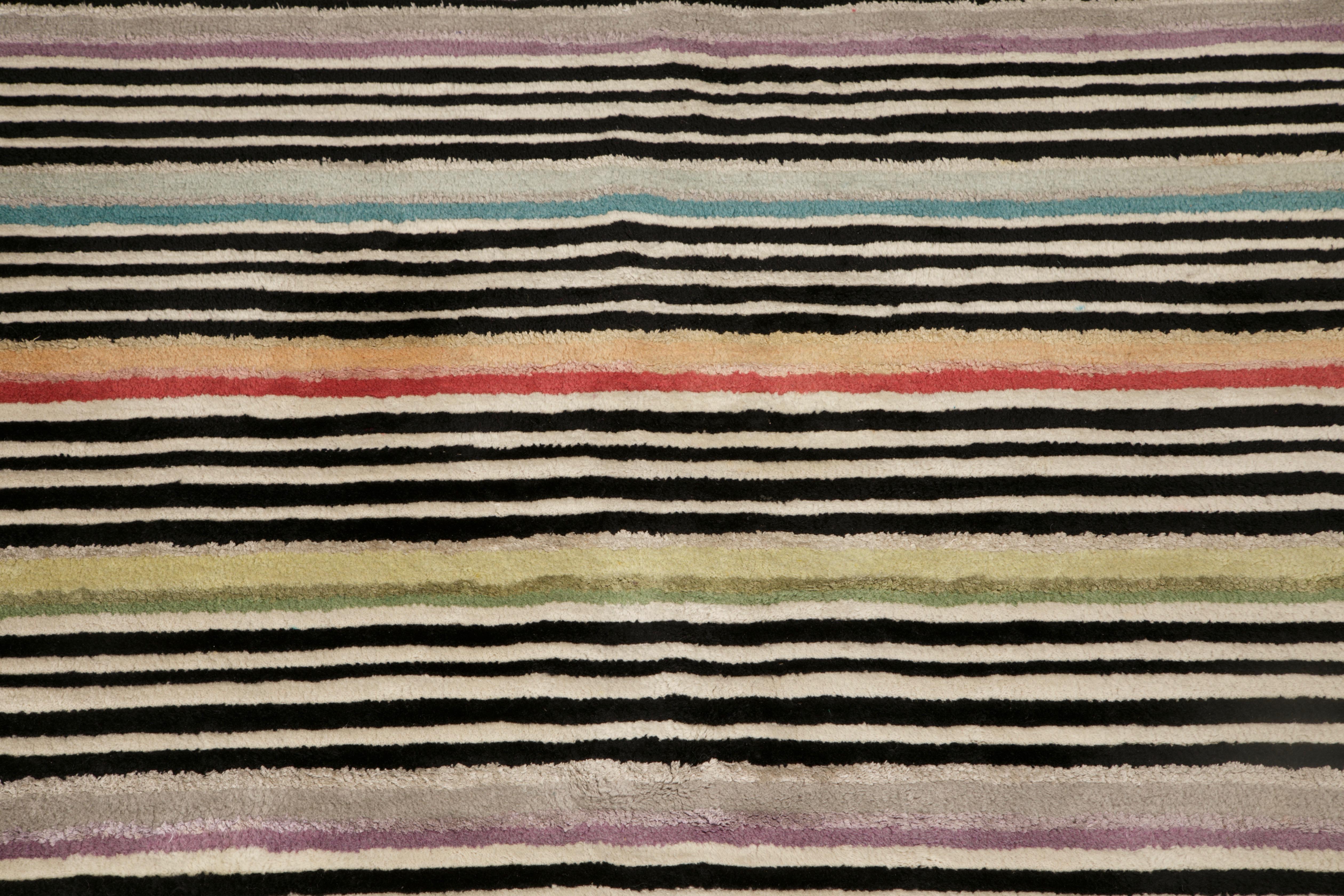 Missoni Post-Modern Striped Rug, circa 1980, Italy, Signed For Sale 12