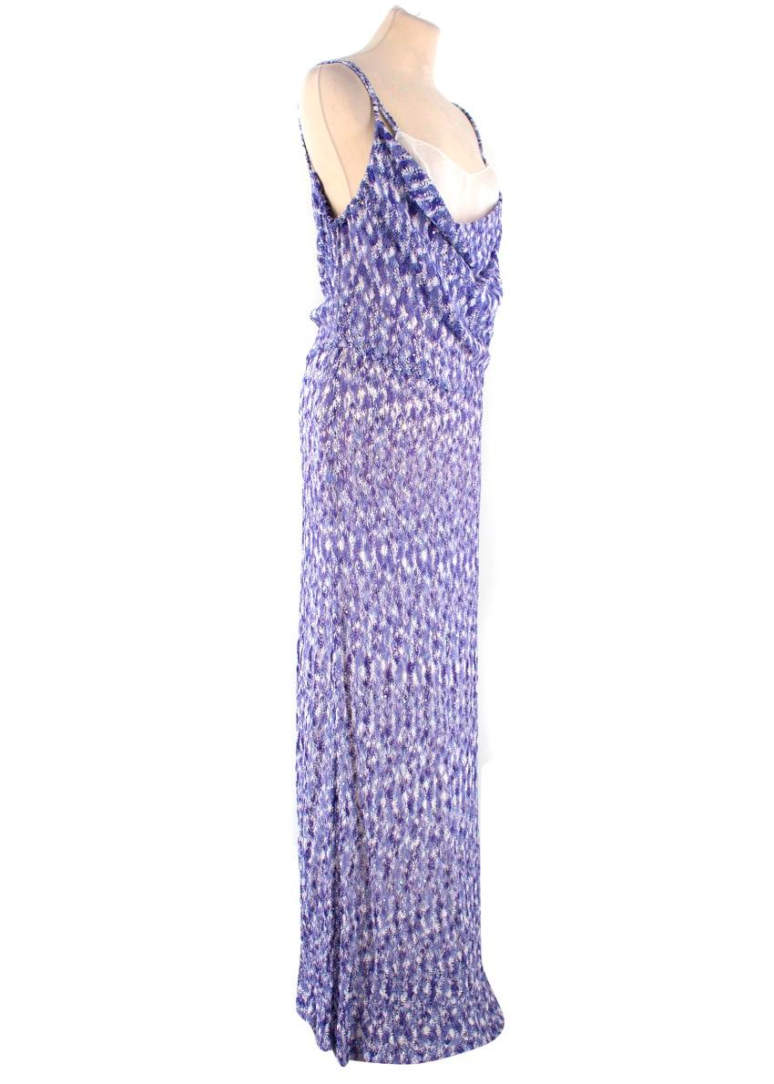 Missoni Purple Knit Sequin Gown US 8 In Excellent Condition In London, GB