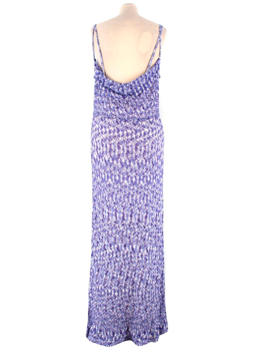 Women's Missoni Purple Knit Sequin Gown US 8