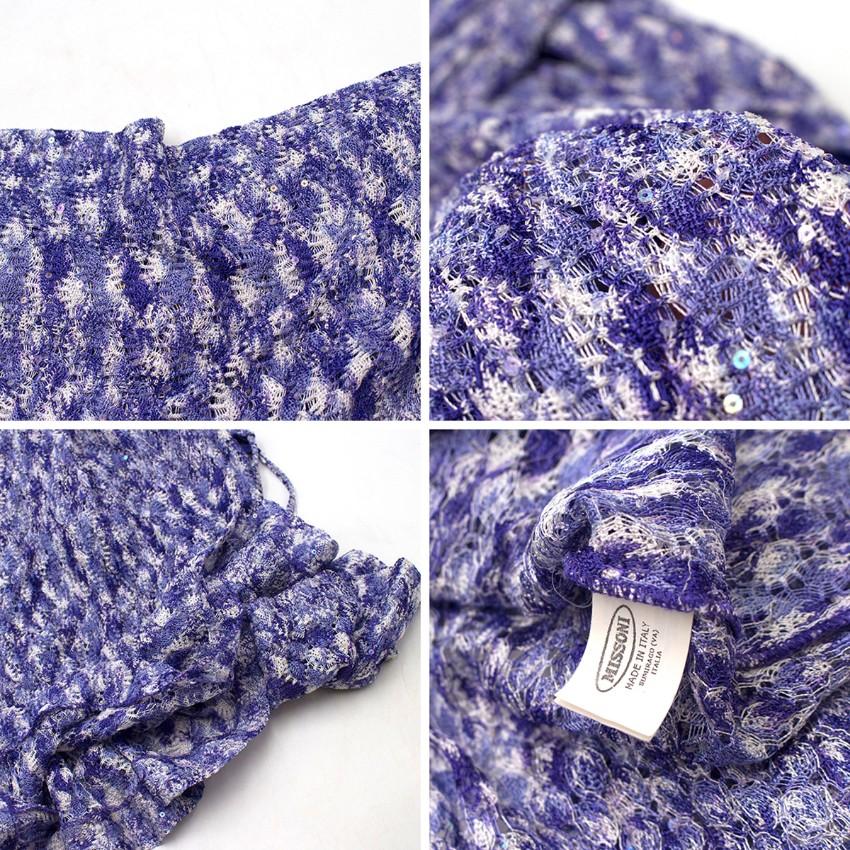 Missoni Purple Knit Sequin Gown US 8 4
