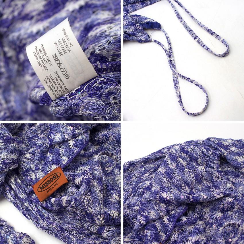 Missoni Purple Knit Sequin Gown US 8 5