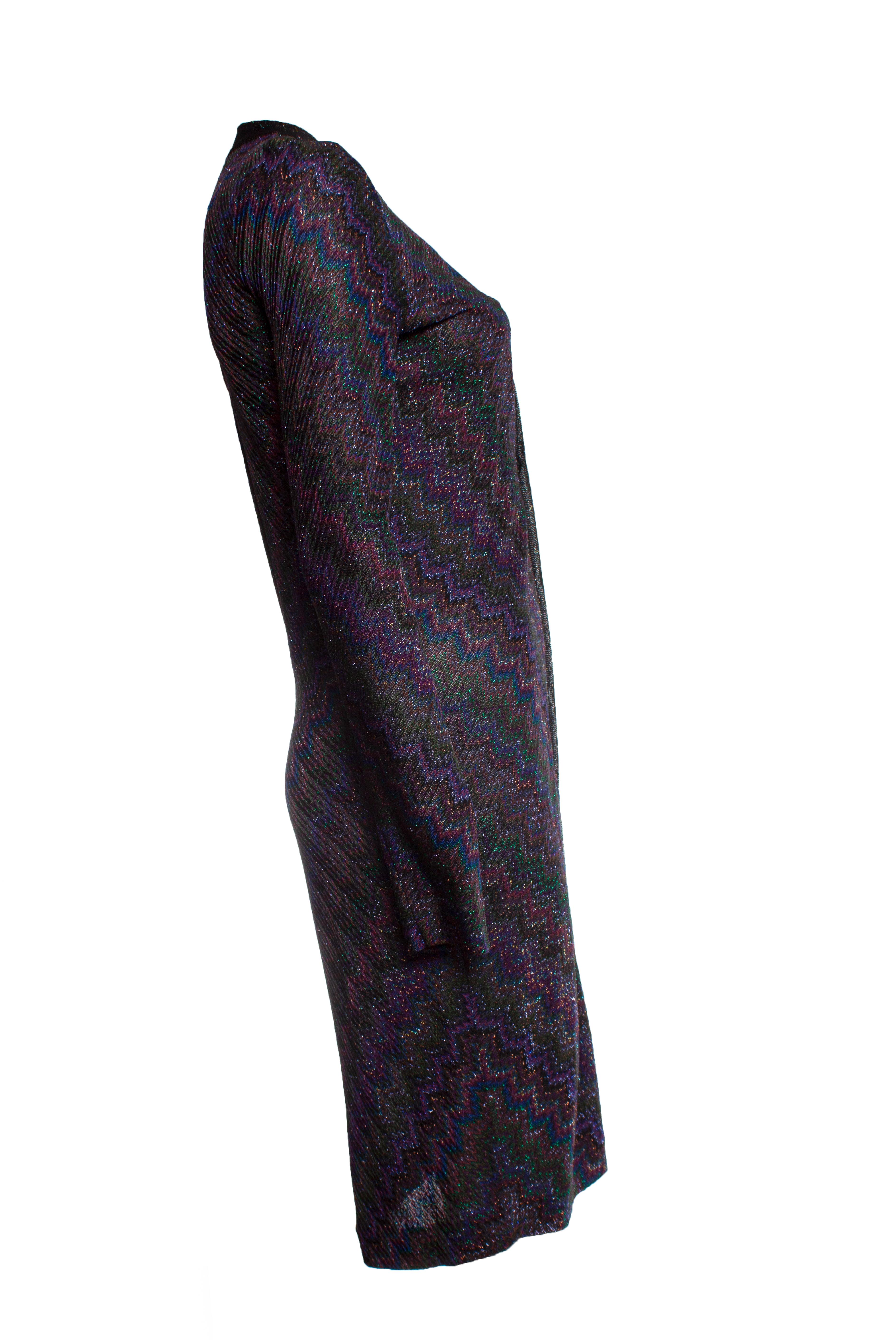 Missoni, purple lurex cardigan In Excellent Condition For Sale In AMSTERDAM, NL