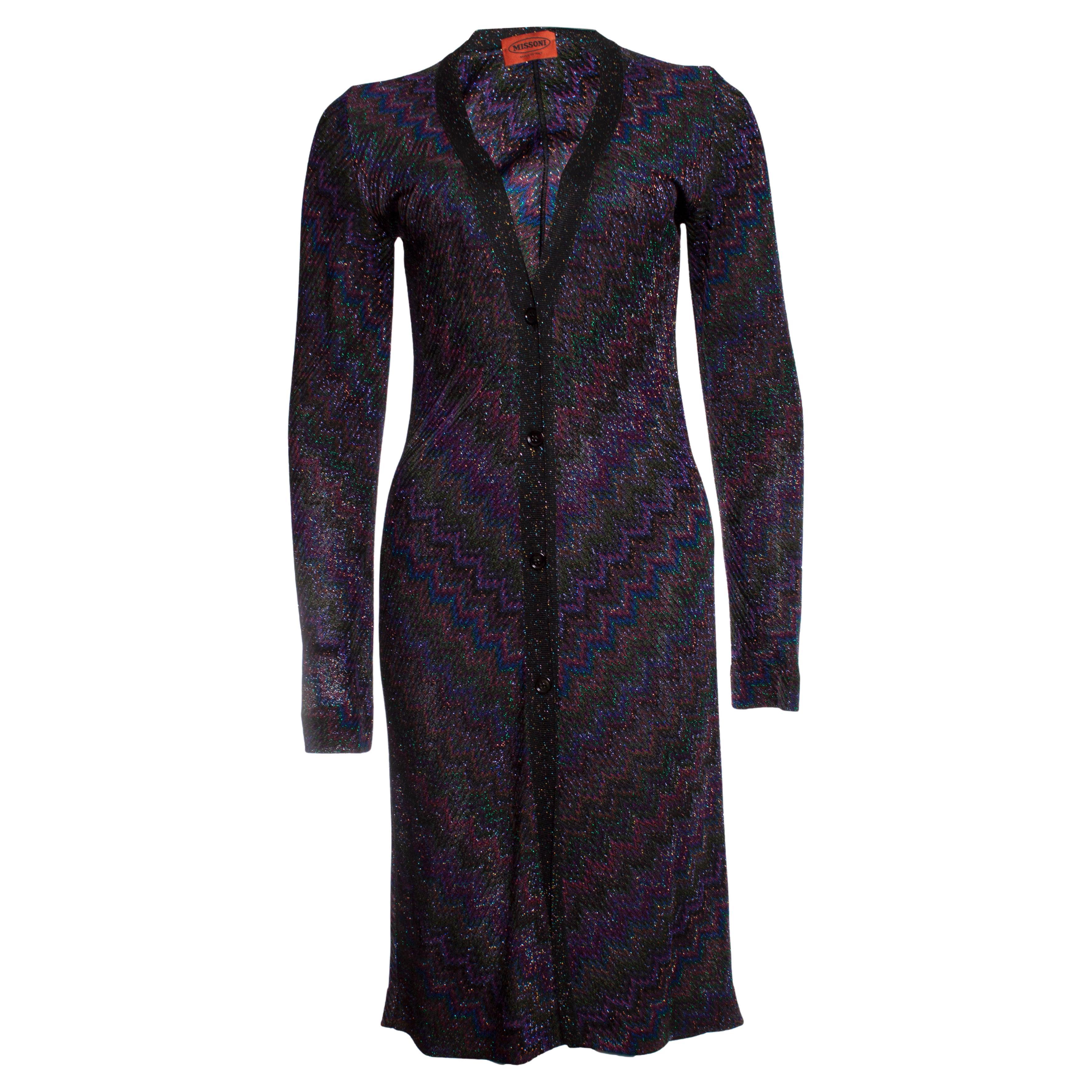 Missoni, purple lurex cardigan For Sale