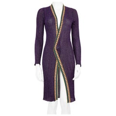 Missoni Purple Metallic Long Cardigan Size S Missoni Purple Metallic Long Cardigan Size S