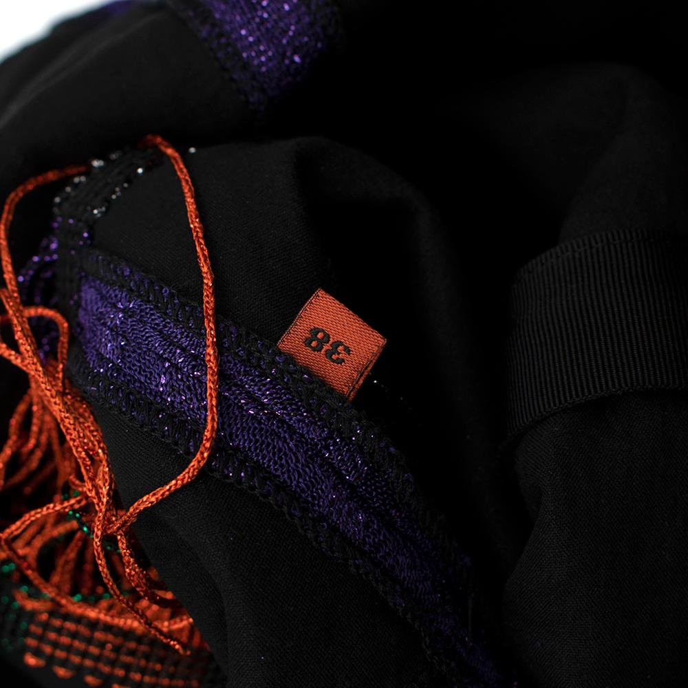 Missoni Purple & Orange Fringed Mini Dress - Size US 2 1