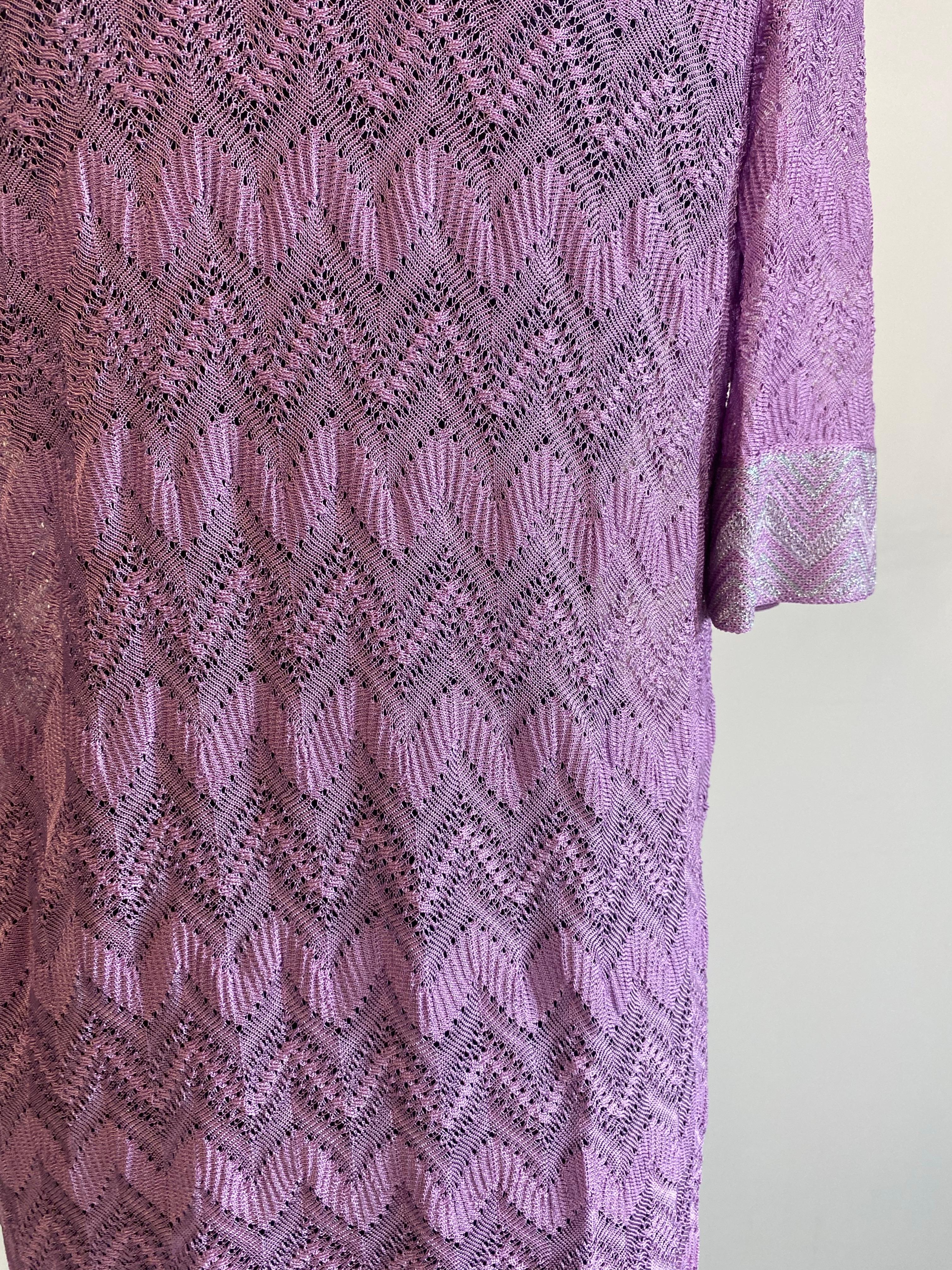 Missoni Top violet avec détails. en vente 2