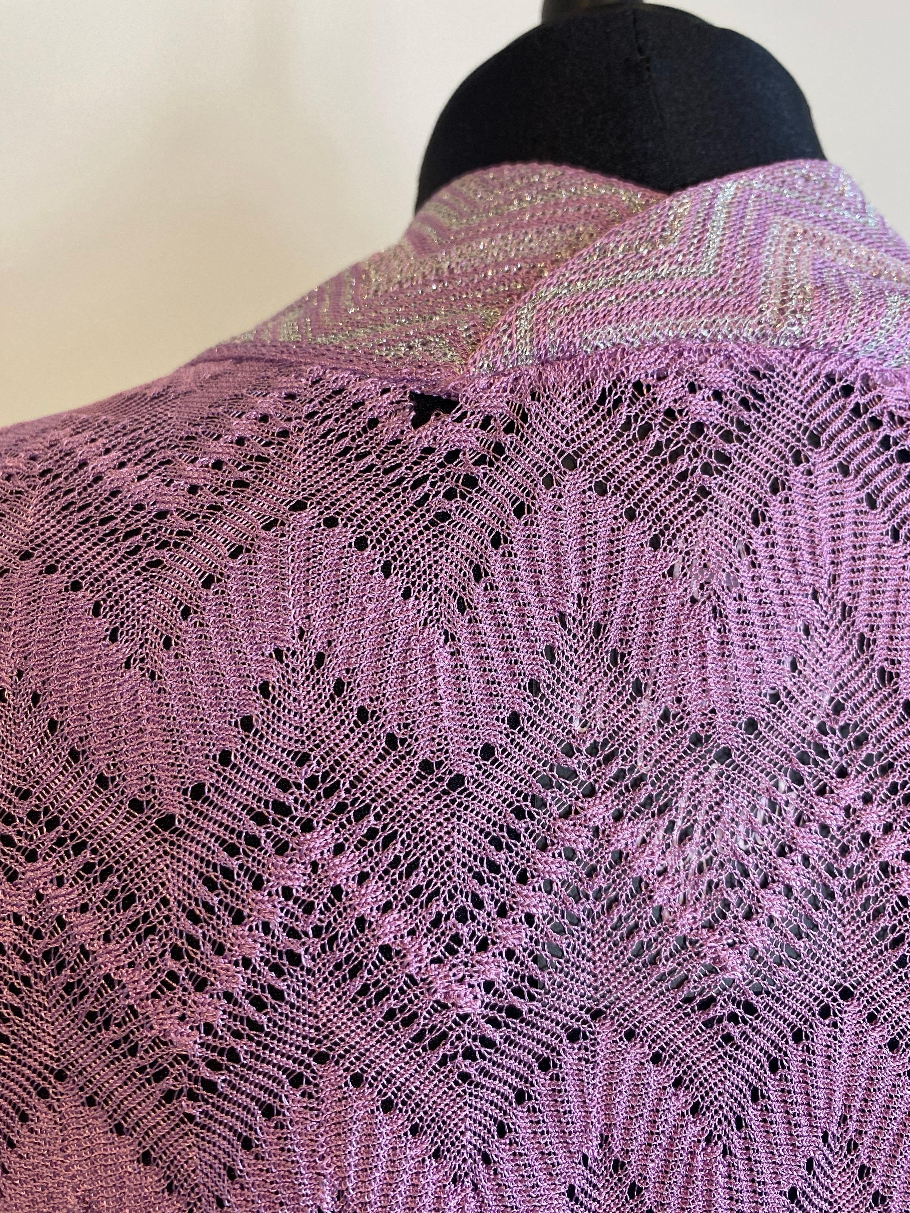Missoni Top violet avec détails. en vente 3