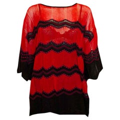Missoni Red and Black Oversize Top