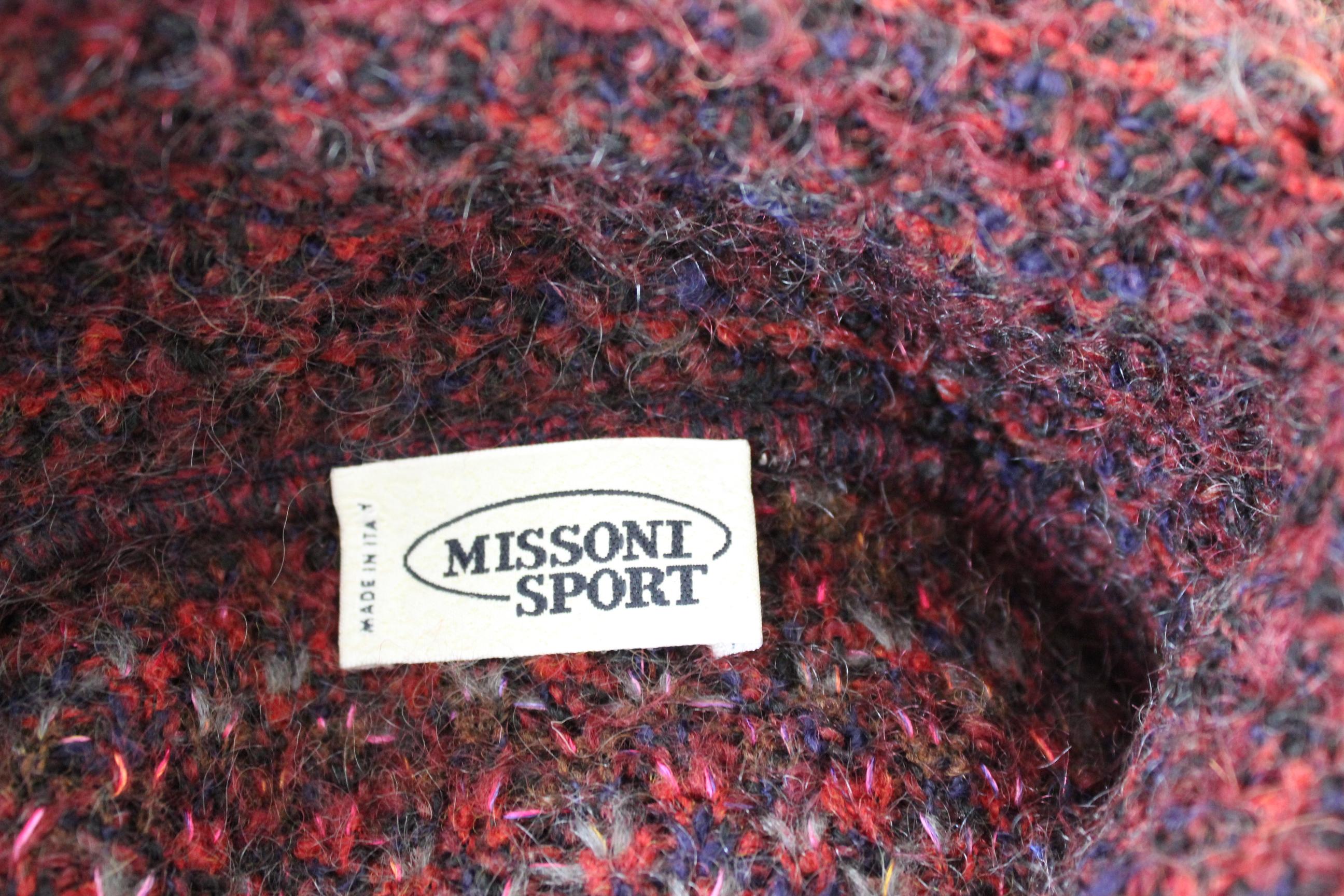 Missoni Red Brown Alpaca Wool Mohair Tweed Jacket 1990s  3