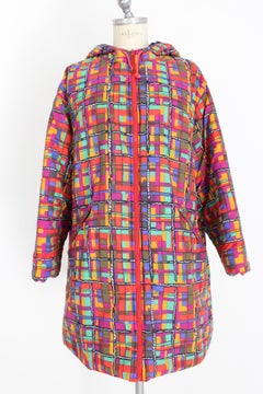 Missoni Red Green Vintage Down Jacket 1970s