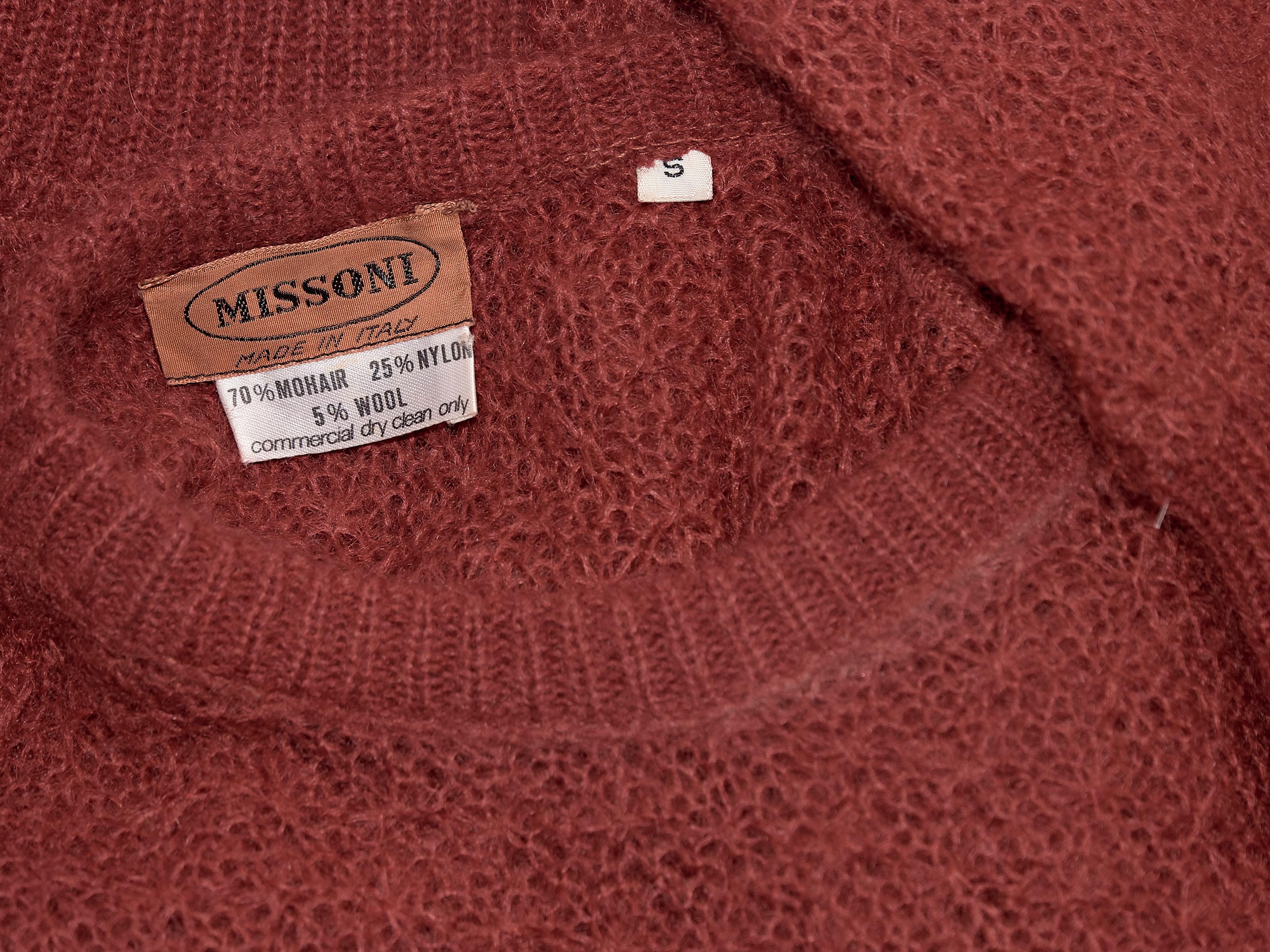 Missoni Red Mohair/Wool Sweater 1