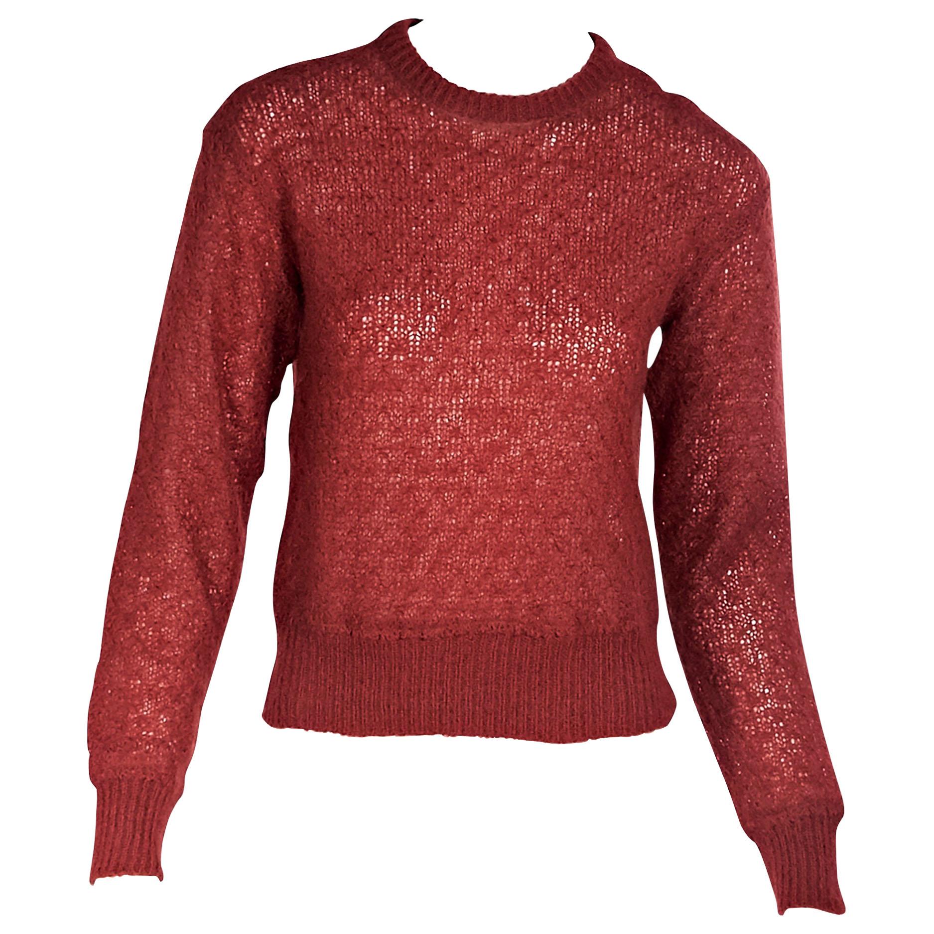 Missoni Red Mohair/Wool Sweater