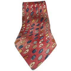 Missoni red multicoloured silk tie