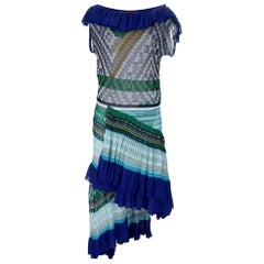 Missoni Runway Collection Roude Ruffled Crochet Knit Dress IT40 US 4