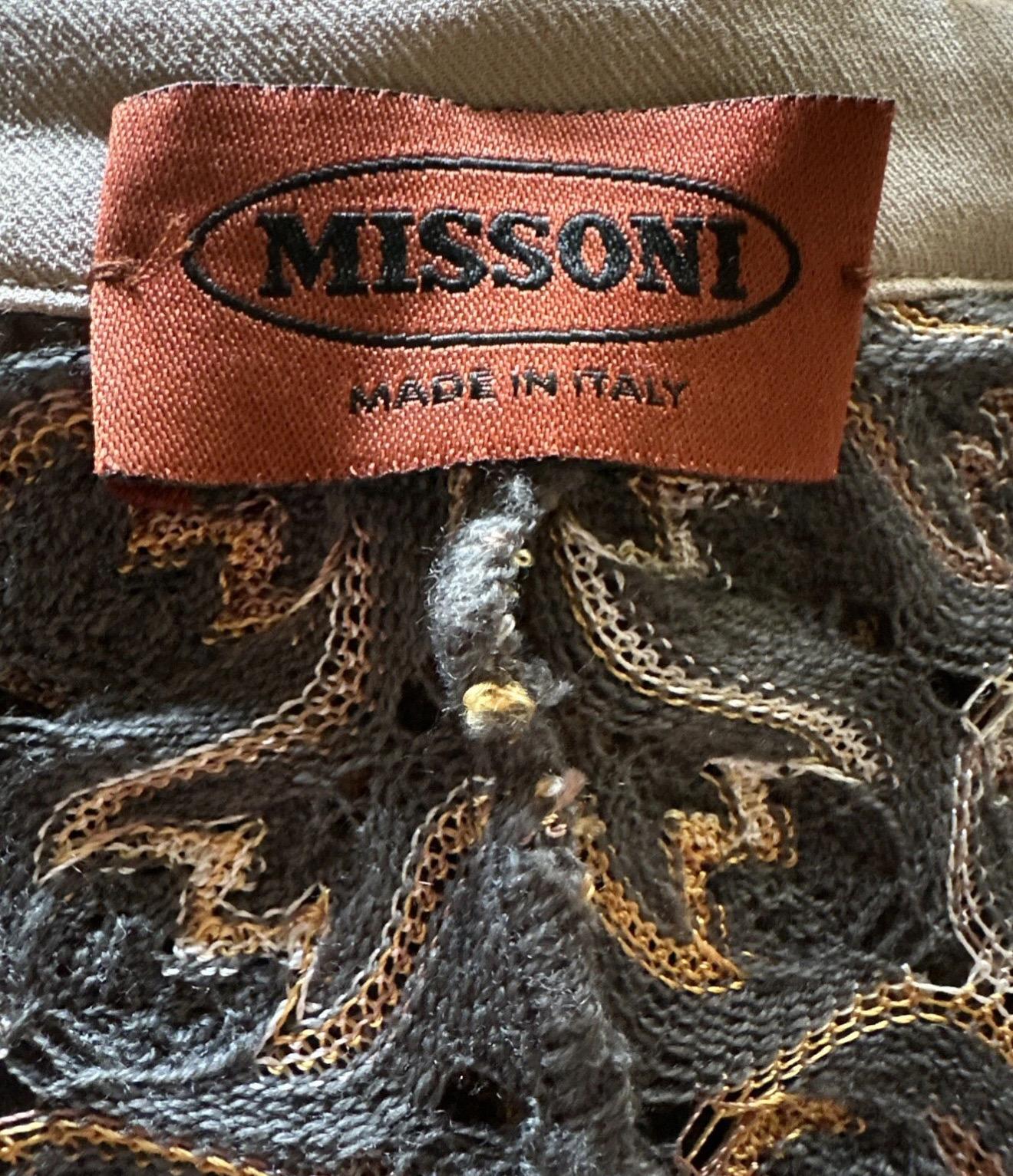 MISSONI Runway F/W 2007 ‘70s-Style Crochet Knit V-Neck Wrap Dress – IT 36/38 For Sale 8