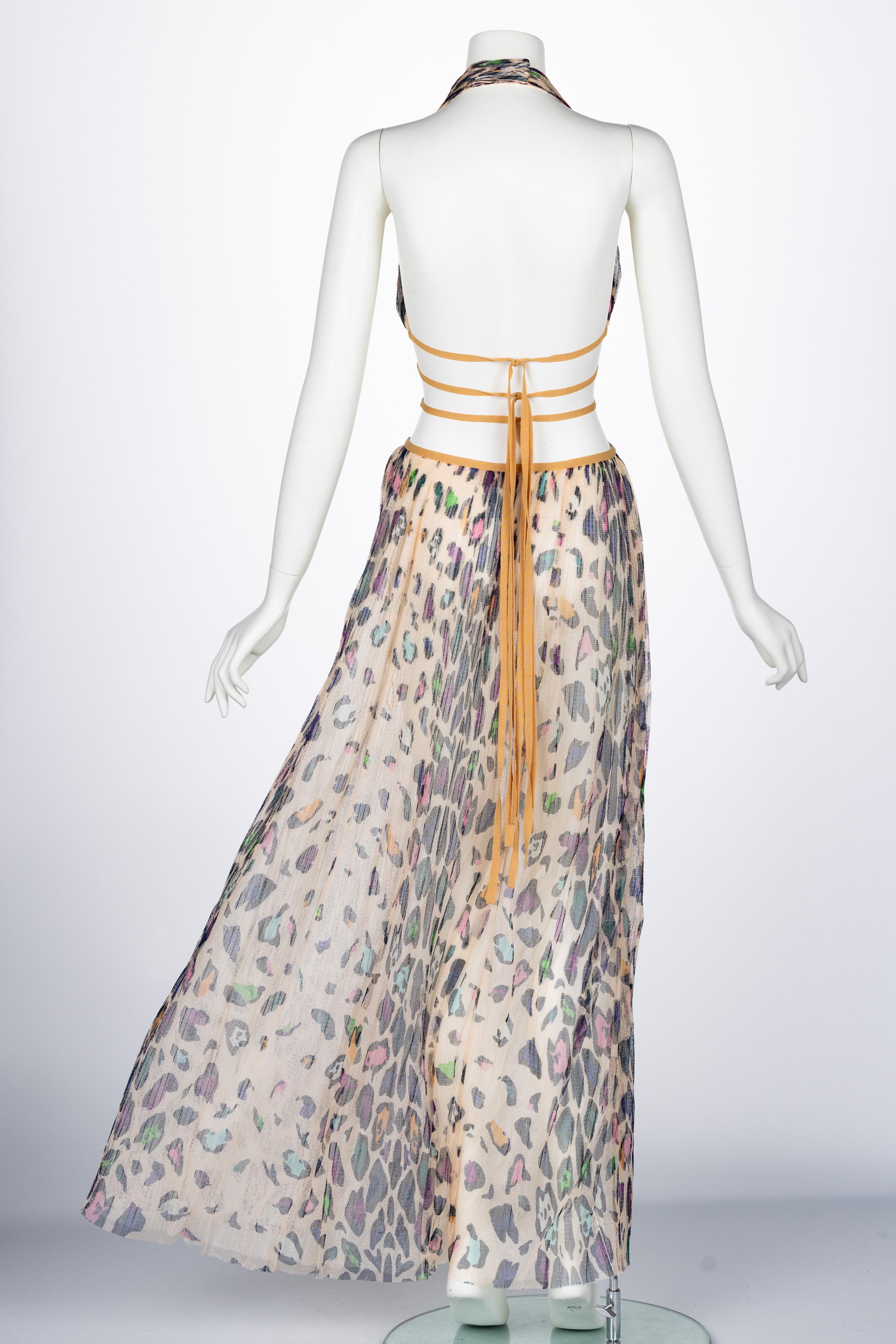 Missoni Runway Spring 2004 Leopard Cutout Open Back Maxi Dress 1