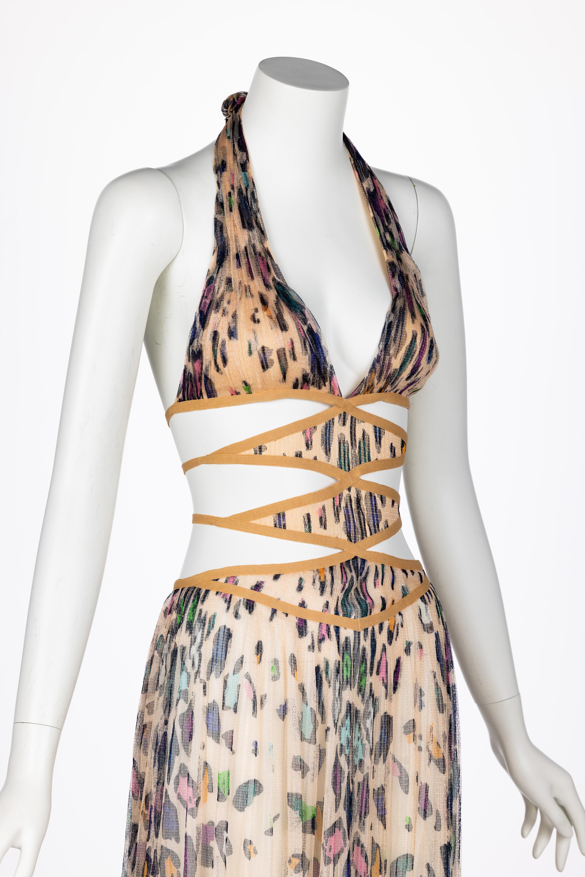 Missoni Runway Spring 2004 Leopard Cutout Open Back Maxi Dress 5