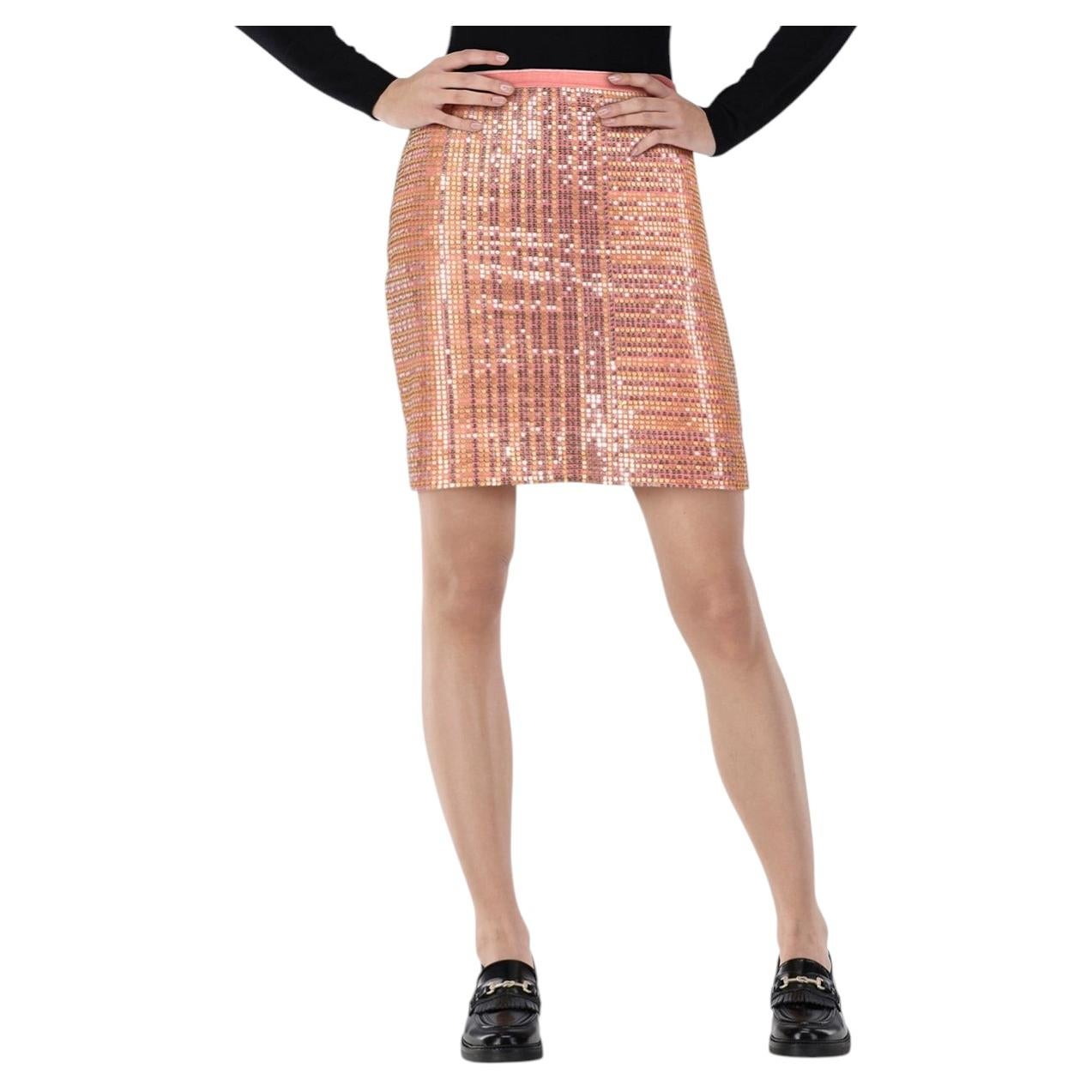 Missoni Sequinned Silk A-Line Mini Skirt Size S
