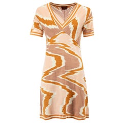 Missoni Short Sleeve Patterned Mini Dress Size S
