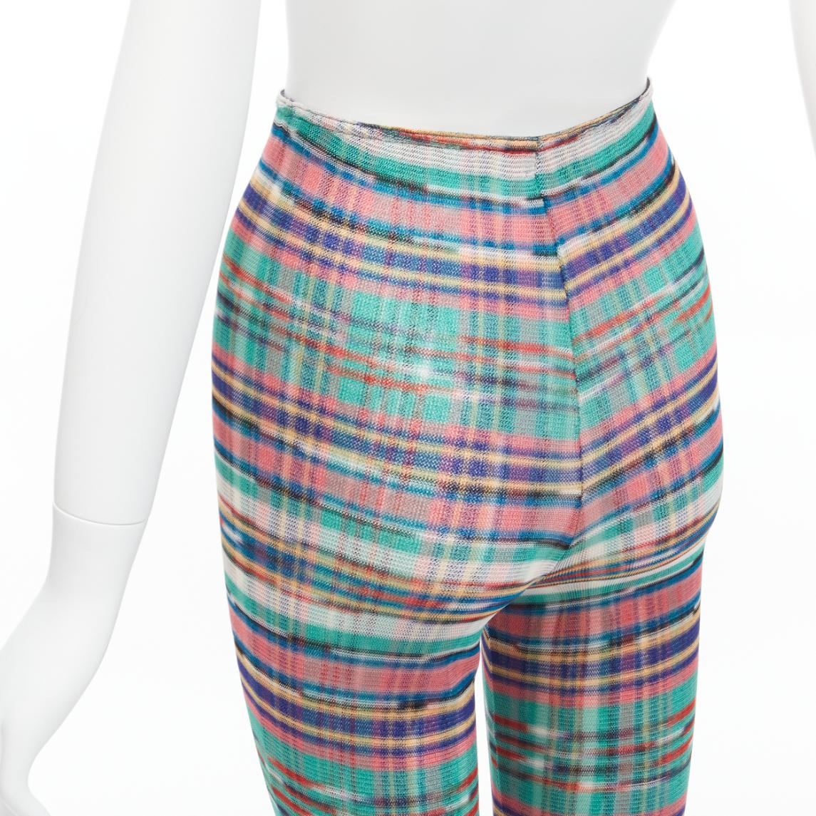 MISSONI Signature colorful psychedelic stripe high waisted  flared pants IT38 XS For Sale 3