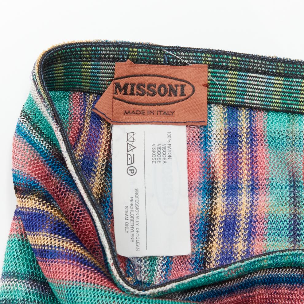 MISSONI Signature colorful psychedelic stripe high waisted  flared pants IT38 XS For Sale 4