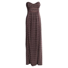 Missoni Signature Crochet Knit Evening Gown Maxi Dress 42