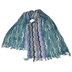 Bufanda Zig Zag Multicolor con Flecos Missoni Signature