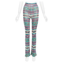 MISSONI Signature psychedelic stripe high waisted double layer pants IT38 