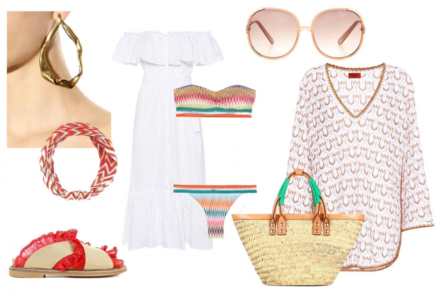 NEW Missoni Signature White and Gold Metallic Knit Dress Kaftan Cover