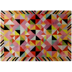 Missoni Signed Post-Modern Kaleidoscope Large Rug, circa 1980