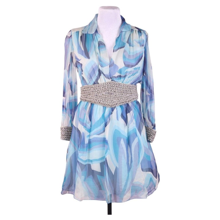 missoni silk dress blue Missoni Silk Dress s/m