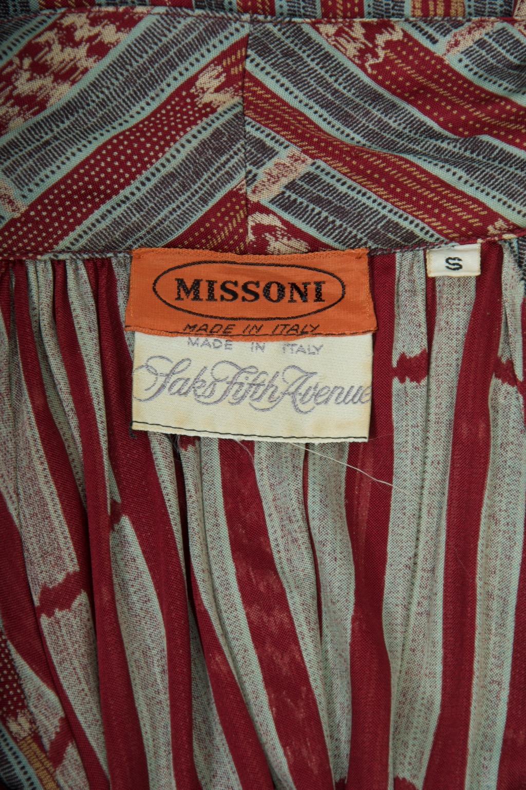Missoni - Robe légère en soie imprimée en vente 4