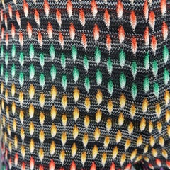 Missoni Black Rainbow Print Silk Knit Short Shorts