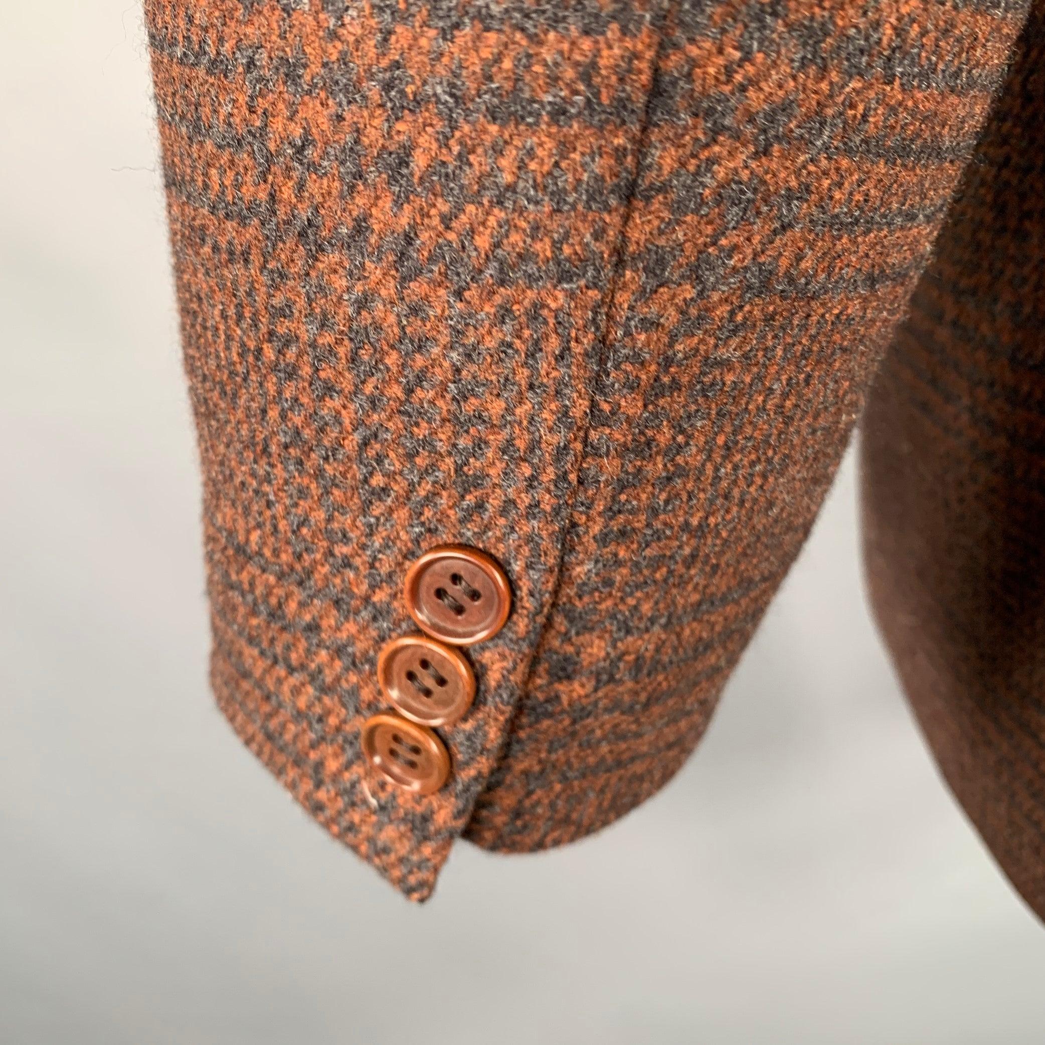 Missoni Taille 38 Brown Black Glenplaid Virgin Wool Oversized Sport Coat Excellent état - En vente à San Francisco, CA