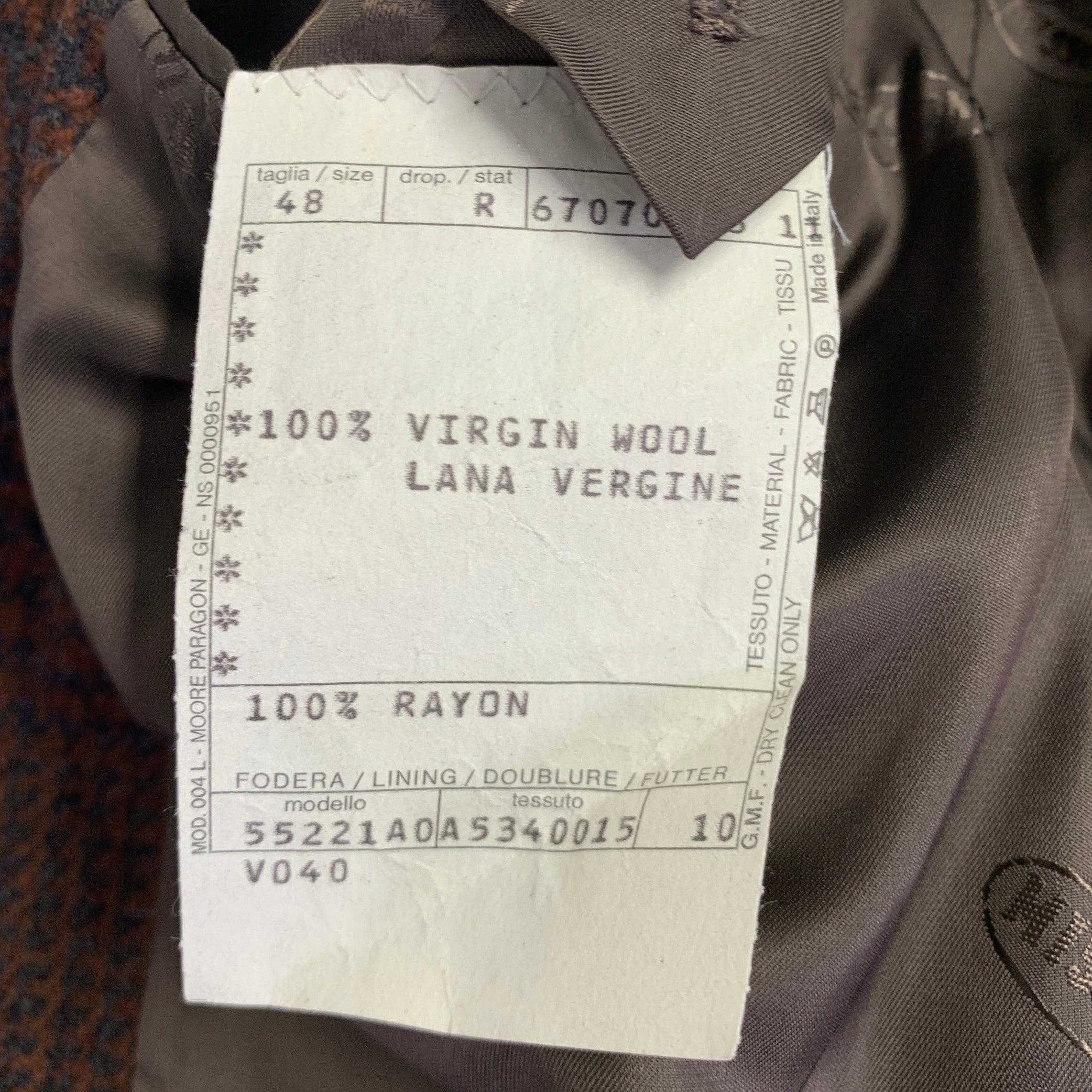 MISSONI Size 38 Brown Black Glenplaid Virgin Wool Oversized Sport Coat For Sale 2