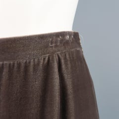 MISSONI Size 6 Taupe Silk Blend Velvet Pencil  Skirt