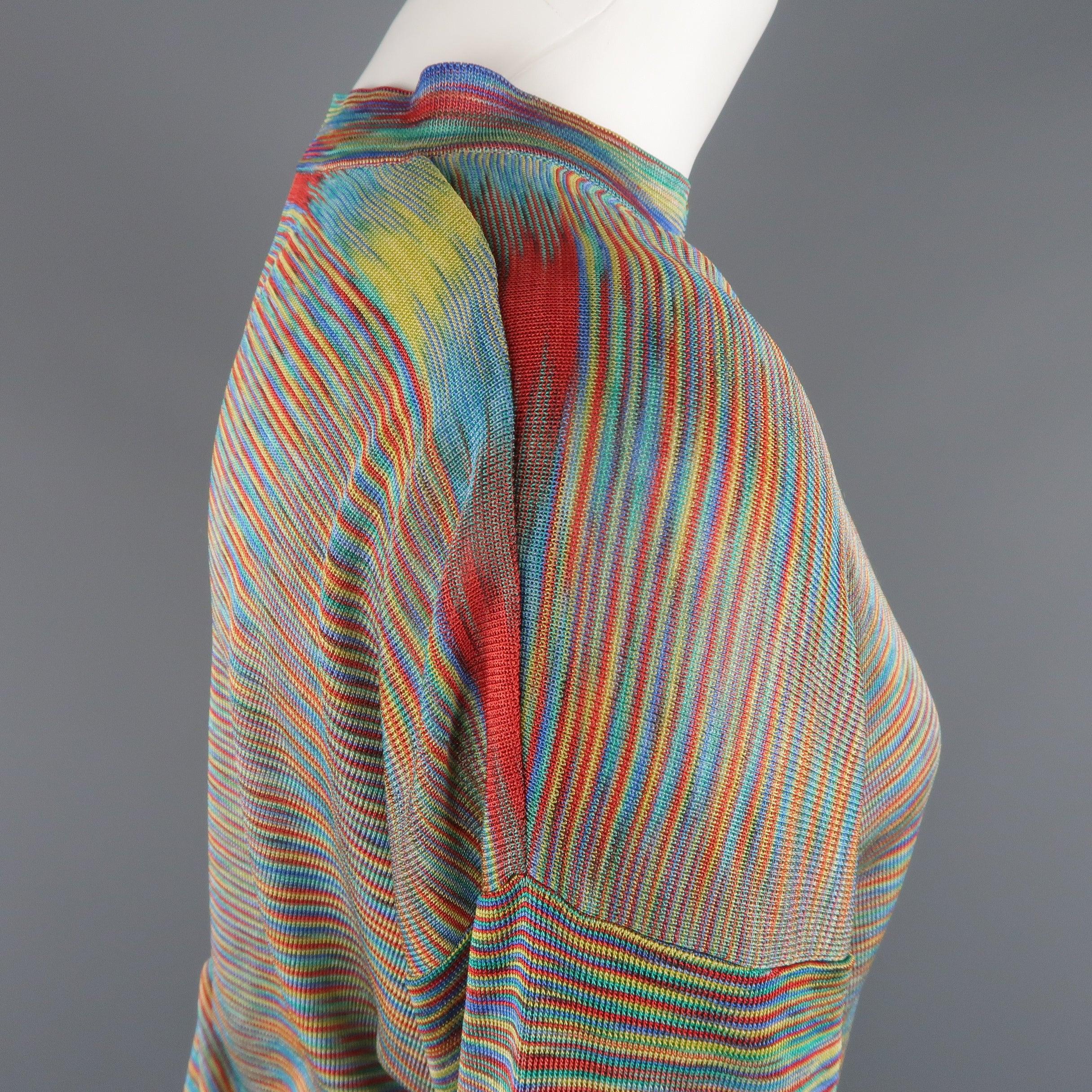 MISSONI - Ensemble cardigan et jupe en tricot de rayonne multicolore, taille 8 en vente 2