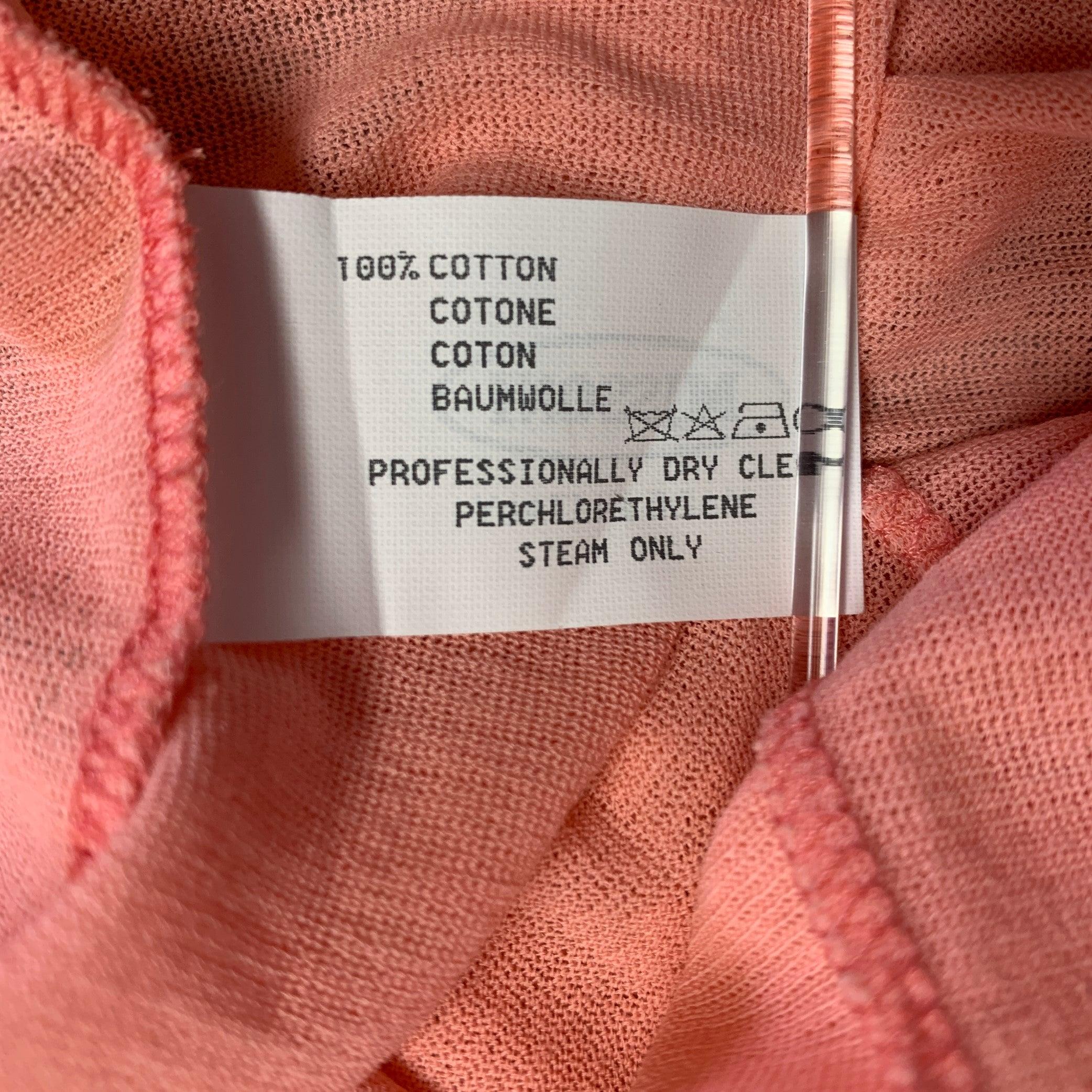 MISSONI Size 8 Orange Coral Cotton Contrast Trim Tank Casual Top For Sale 3