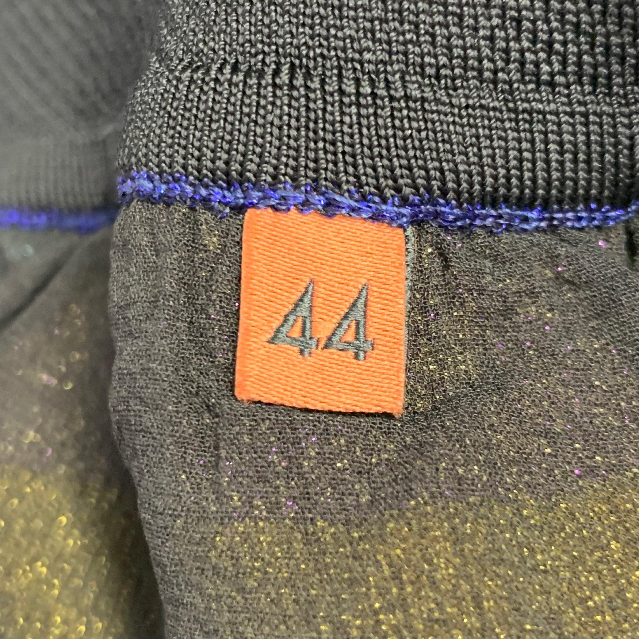 MISSONI Pantalon décontracté à rayures et élastiques en tricot bleu multicolore taille L Pour femmes en vente